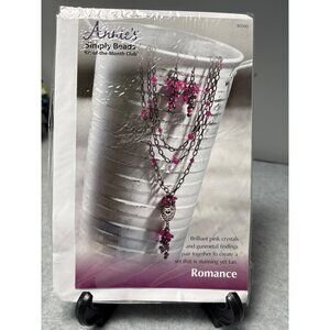 Annies Simply Beads Kit W/Romance Design & Pink Crystals For DIY Jewelry Making